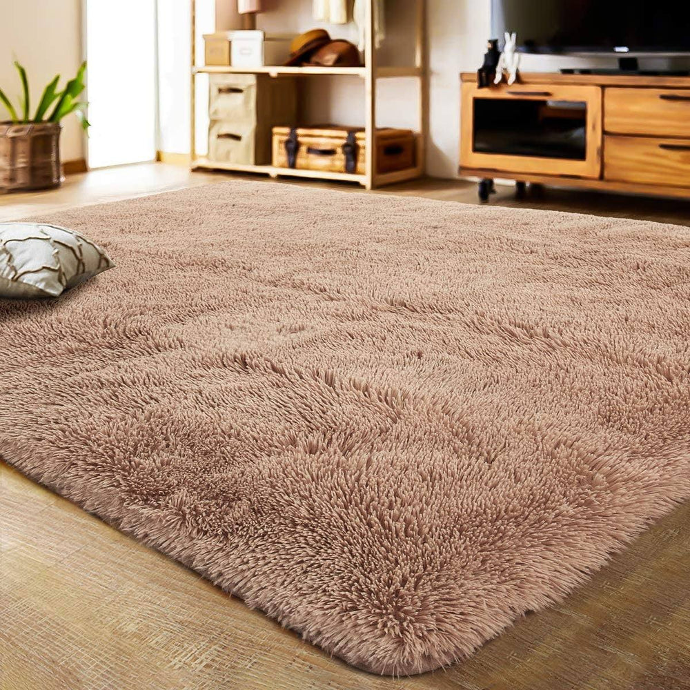 Noahas Soft Fluffy Area Rug for Living Room Bedroom Shaggy Accent Carpets for Kids Girls Rooms Pink, 5 x 8 Feet